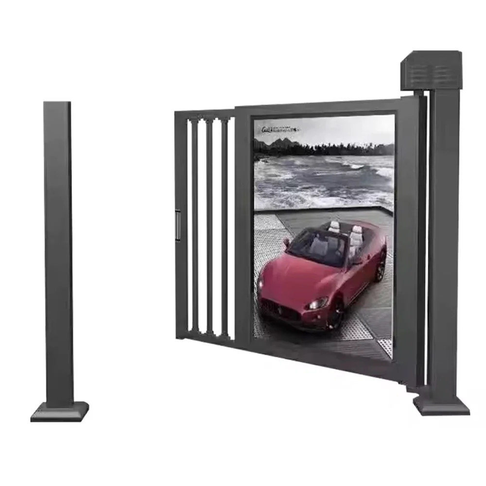 Intelligent Automatic Turnstile Gate With Customizable Advertising Fence Pole For Parking Lot Access Management
