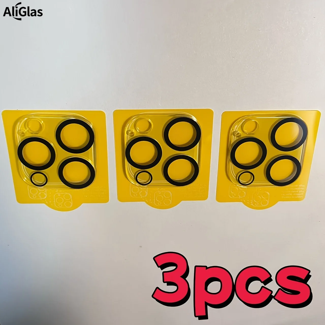 

Pack of 3 Diamond-Grade 3D Integrated Glass Lens Protectors Suitable for Iphone 17 16 15 14 13 12 And 11 Pro Max Tempered Glass