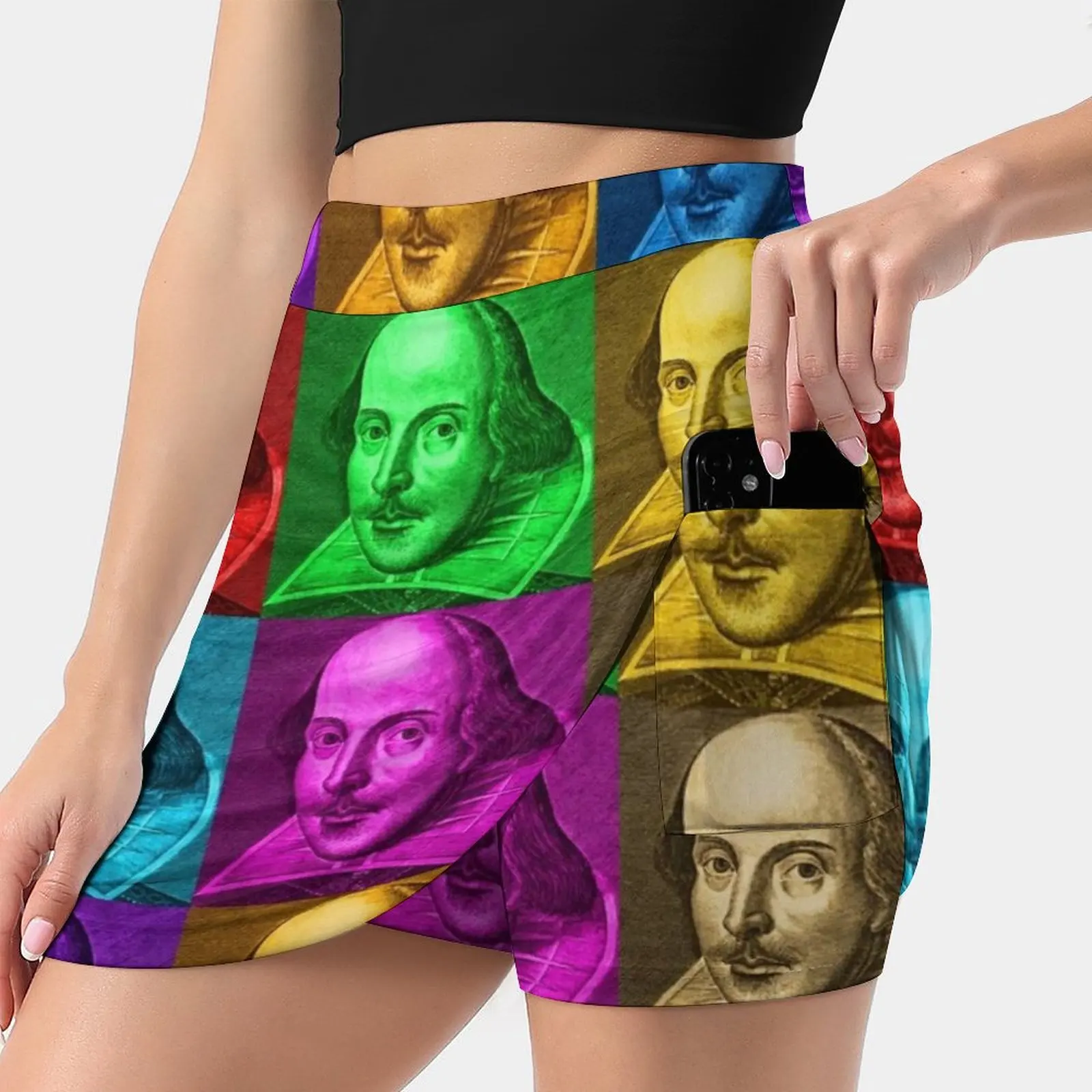 William Shakespeare Pop Art Korean Fashion Skirt Summer Skirts For Women Light Proof Trouser Skirt William Shakespeare