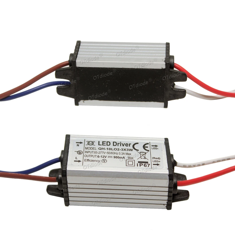 LED Driver 10W 20W 30W 50W 100W IR Adapter Transformer AC85V-277V to DC3V 12V 18V 24V 30V IP65 Power Supply 650/900/1500/3000mA