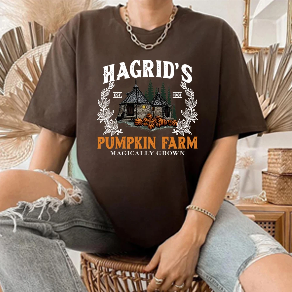 Hagrid's Pumpkin Patch T-Shirt Herbst T-Shirt Pumpkin Farm T-Shirt Halloween Shirts Gruselige Saison T-Shirts Tops Unisex Thanksgiving Top