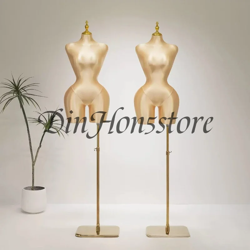 European Style Women's Clothing Half-body Mannequin Full Hips Slim Waist Dummy Store Window Display Stand Female Mannequin FYMQ