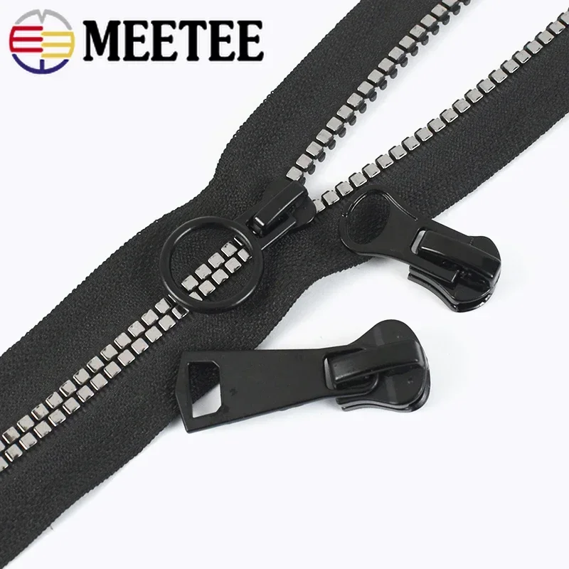 5Pcs 3# 5# 8# 10# 15# Zipper Sliders for Resin Zippers Tape Bag Zips Heads Pulls Clothes Repair Kit DIY Sewing Accessories