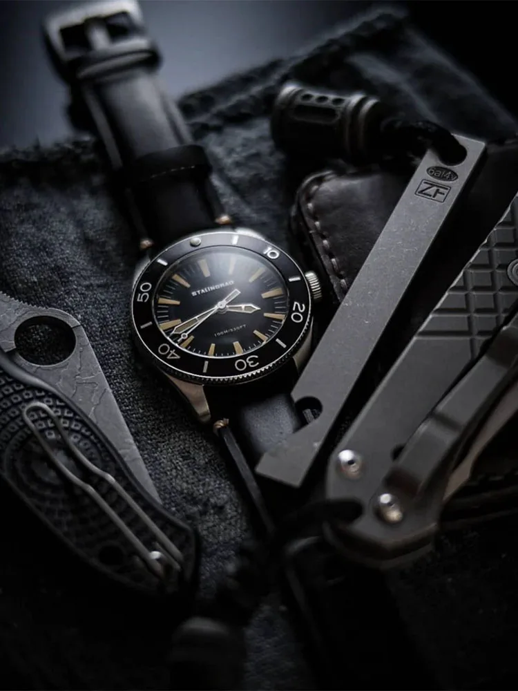 Роскошные мужские часы Stalingrad, круглые водонепроницаемые светящиеся мужские часы в стиле милитари, кварцевые часы из нержавеющей стали мужские наручные