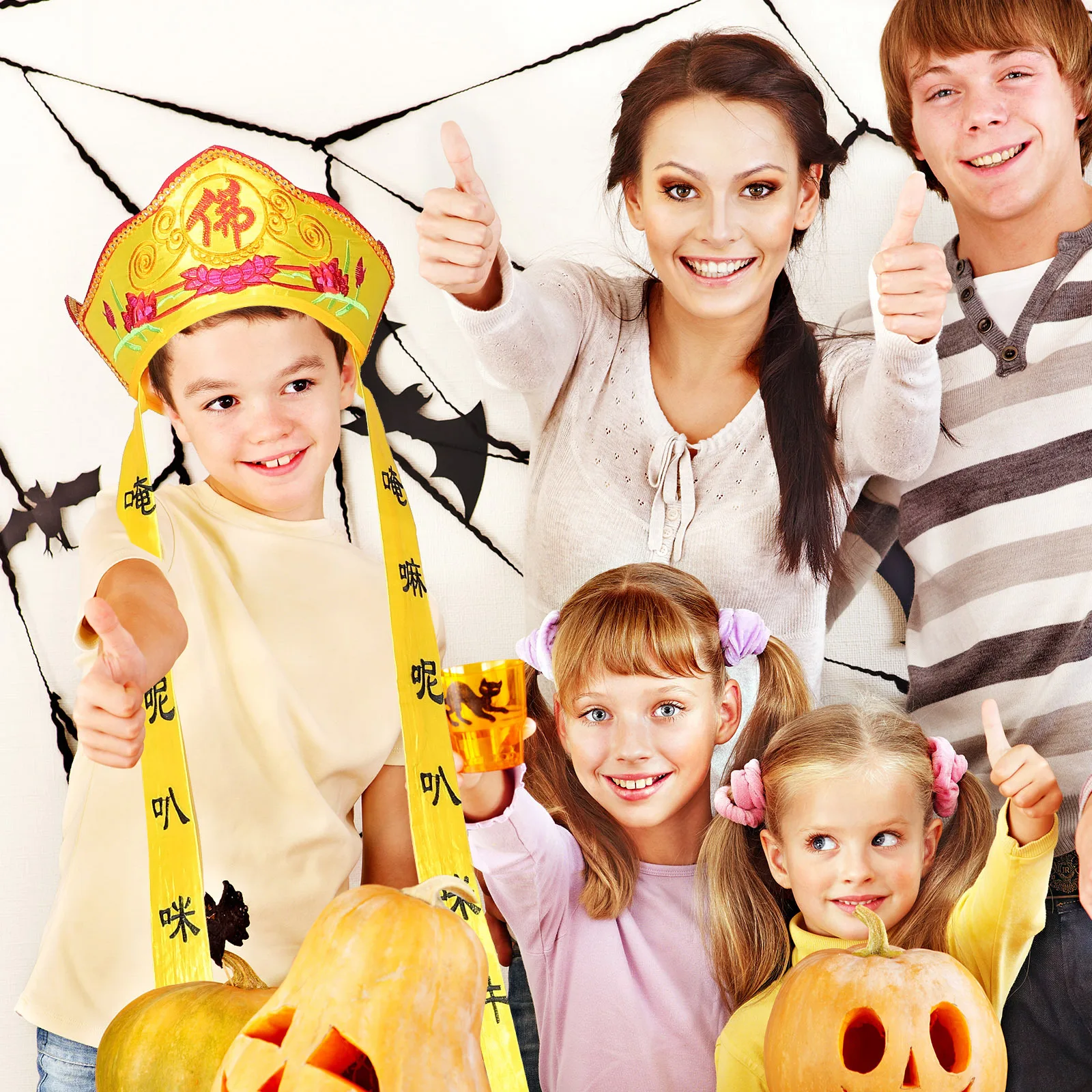 Buda dobrável monge chapéu para desempenho de palco diário cosplay festa festival usar chapéu decorativo prop masquerade