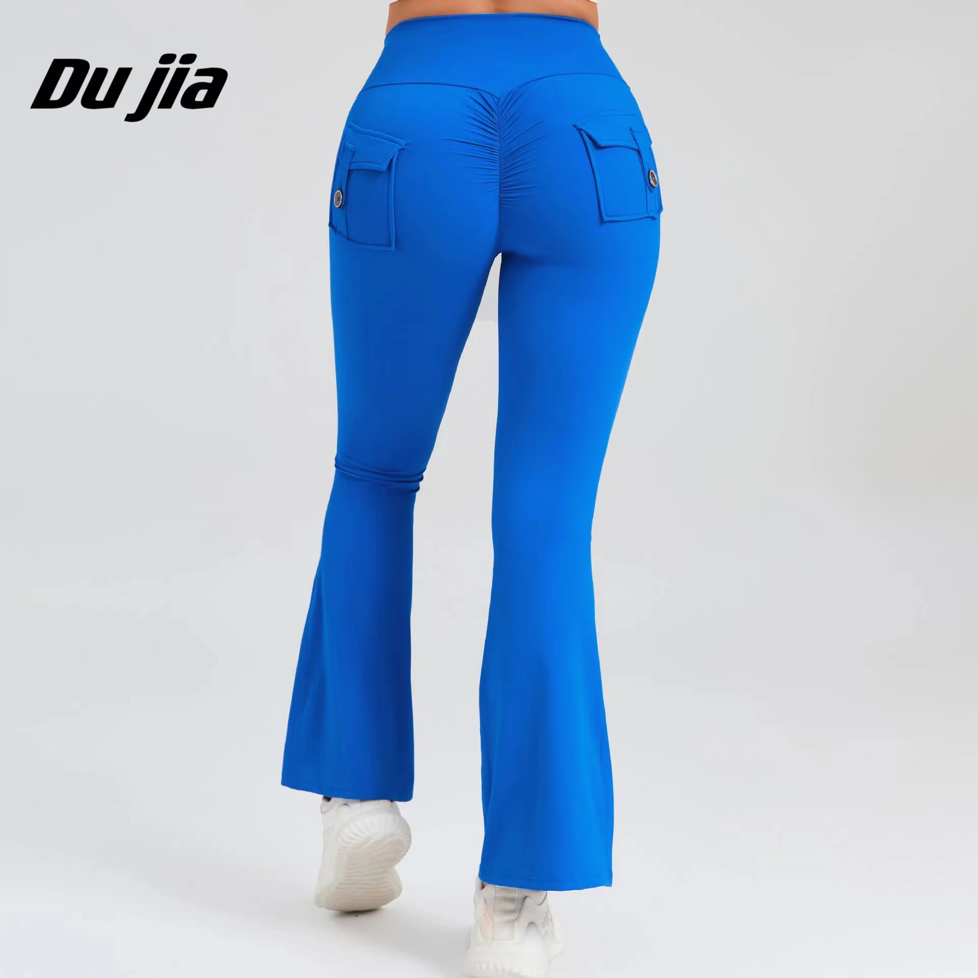 

Casual Sport Scrunch Legging Pants Raises Butt Women High Waist Cargo Pants with Pocket Gym Trousers Flare Leggings for Fitness