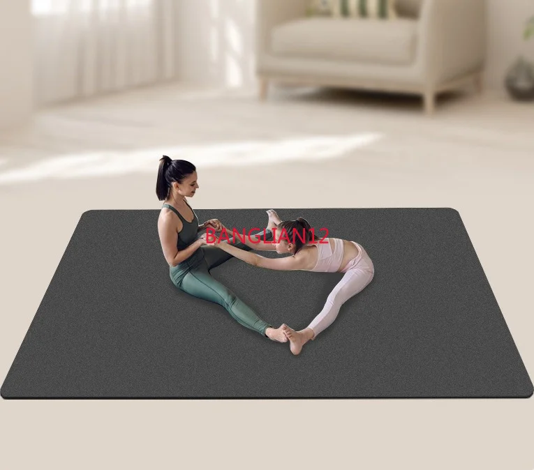 190*140cm double natural rubber yoga mat, non-slip, wear-resistant, thickened, wide, silent, shock-absorbing mat