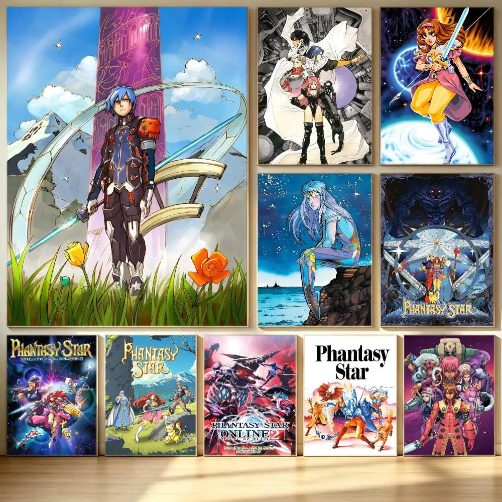 game Phantasy Star Poster Poster HD  Printing Soothing and Cream Style Home Decor for the Living Room cafes Gift Giving