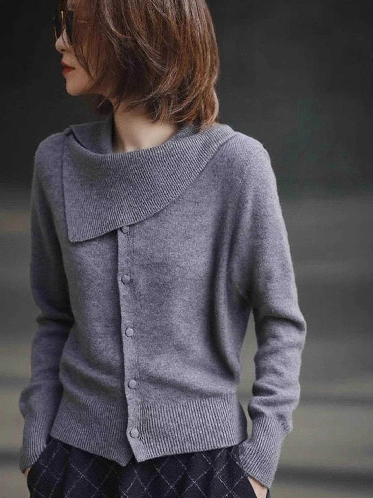 أنيقة نقية اللون طويلة Sve قاعدة irt التصميم الكوري محبوك الأعلى التخسيس المرأة Faionable تخفيف Sle متوسطة Softn #2