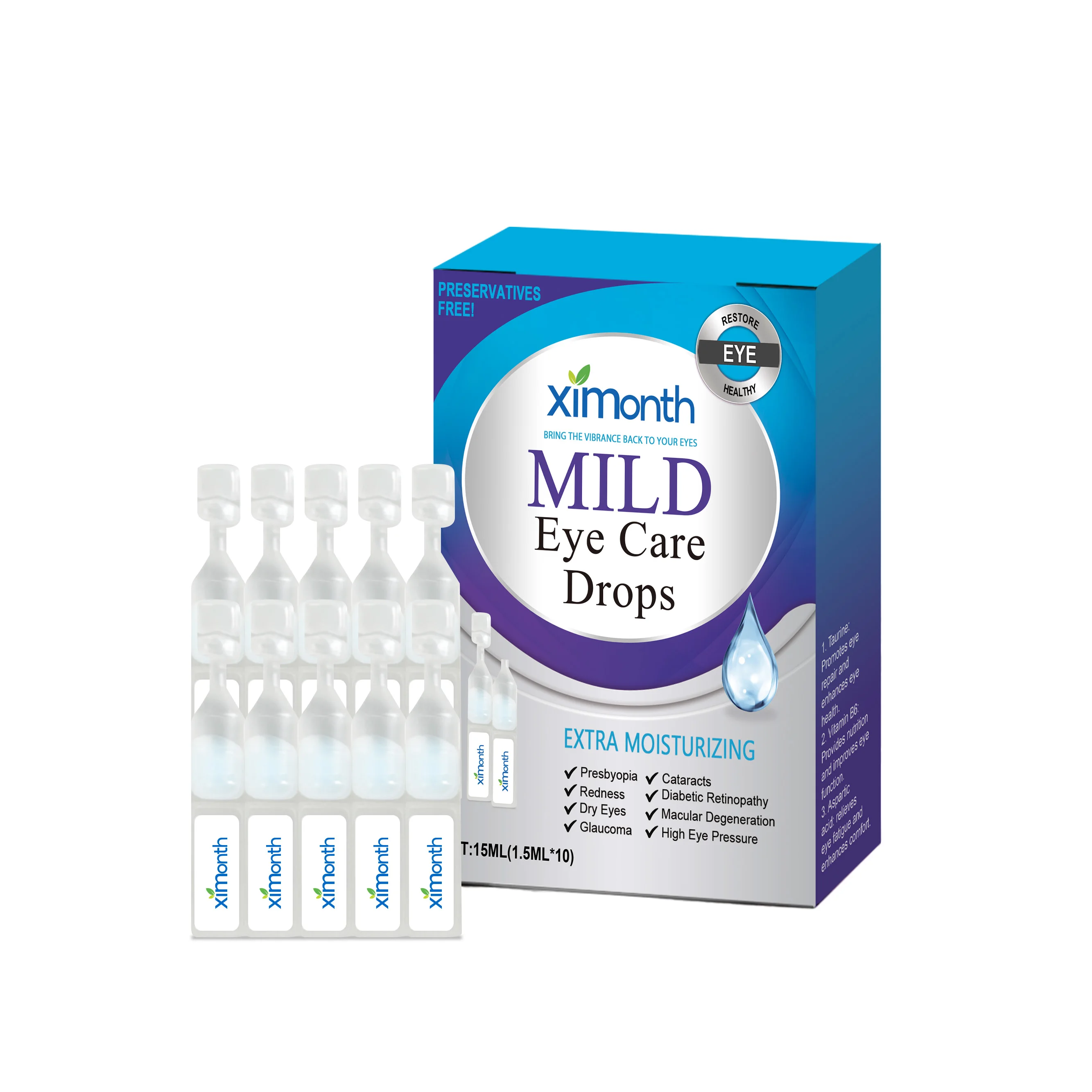 Eye Care Liquid Relieve Red Dry Discomfort Cloudy Eyeball Black Shadow Remover Blurred Vision Cure Clean Eye Treatment Care