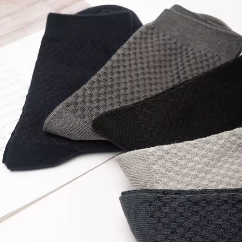 10Pairs/Lot Men's Bamboo Fiber Socks Long Black Business Soft Breathable New High Quality  Autumn for Male Socks Plus Size 39-48 - Image 6