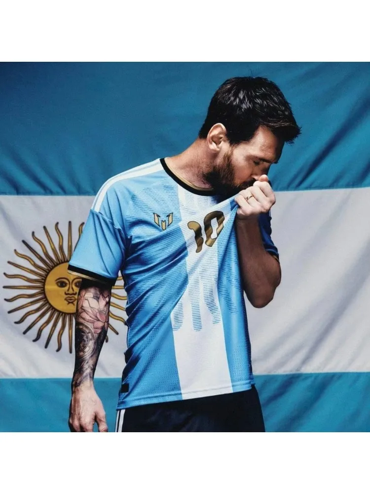 2026 Argentina Messi 3D Print Summer Soccer Jersey Football Graphic Short Sleeve T Shirt Men Women Sportswear Football Fan Merch