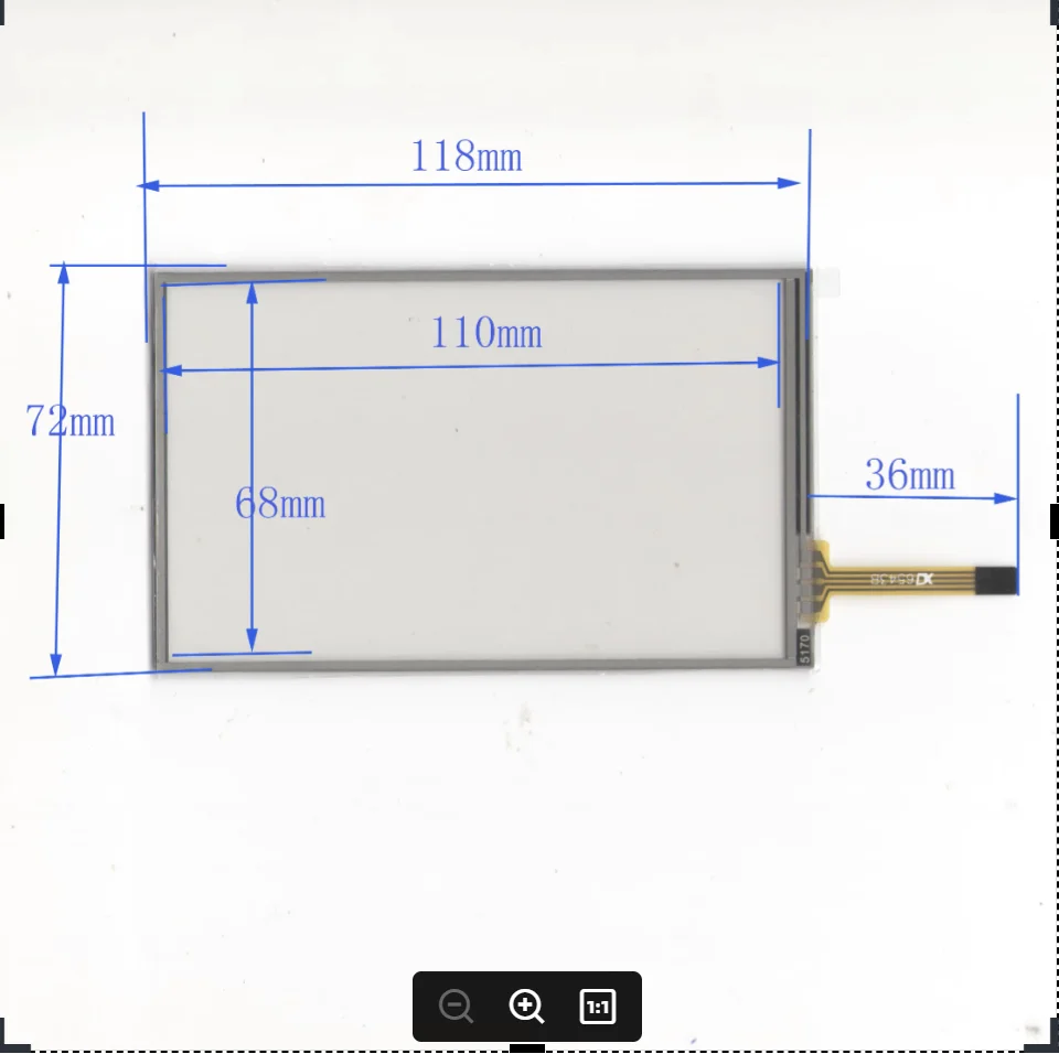 

ZhiYuSun 5170 5inch touchscreens 107*72mm touchsensor glass used cad DVD video this is compatible 107*72