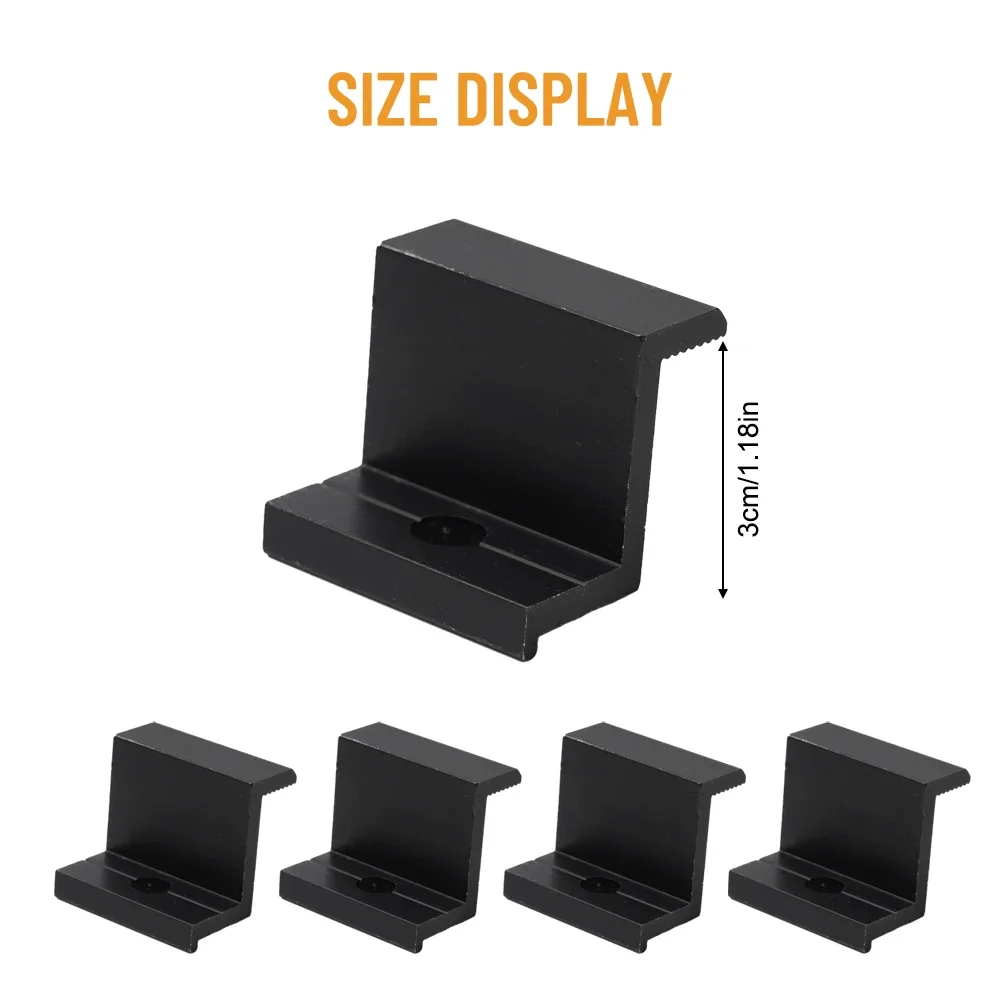 10 قطعة لوحة طاقة شمسية كهروضوئية جبل نهاية المشبك سبائك الألومنيوم ل 30 مللي متر الإطار المقاومة للتآكل الكهروضوئية الشمسية نهاية المشابك أجزاء الطاقة الشمسية