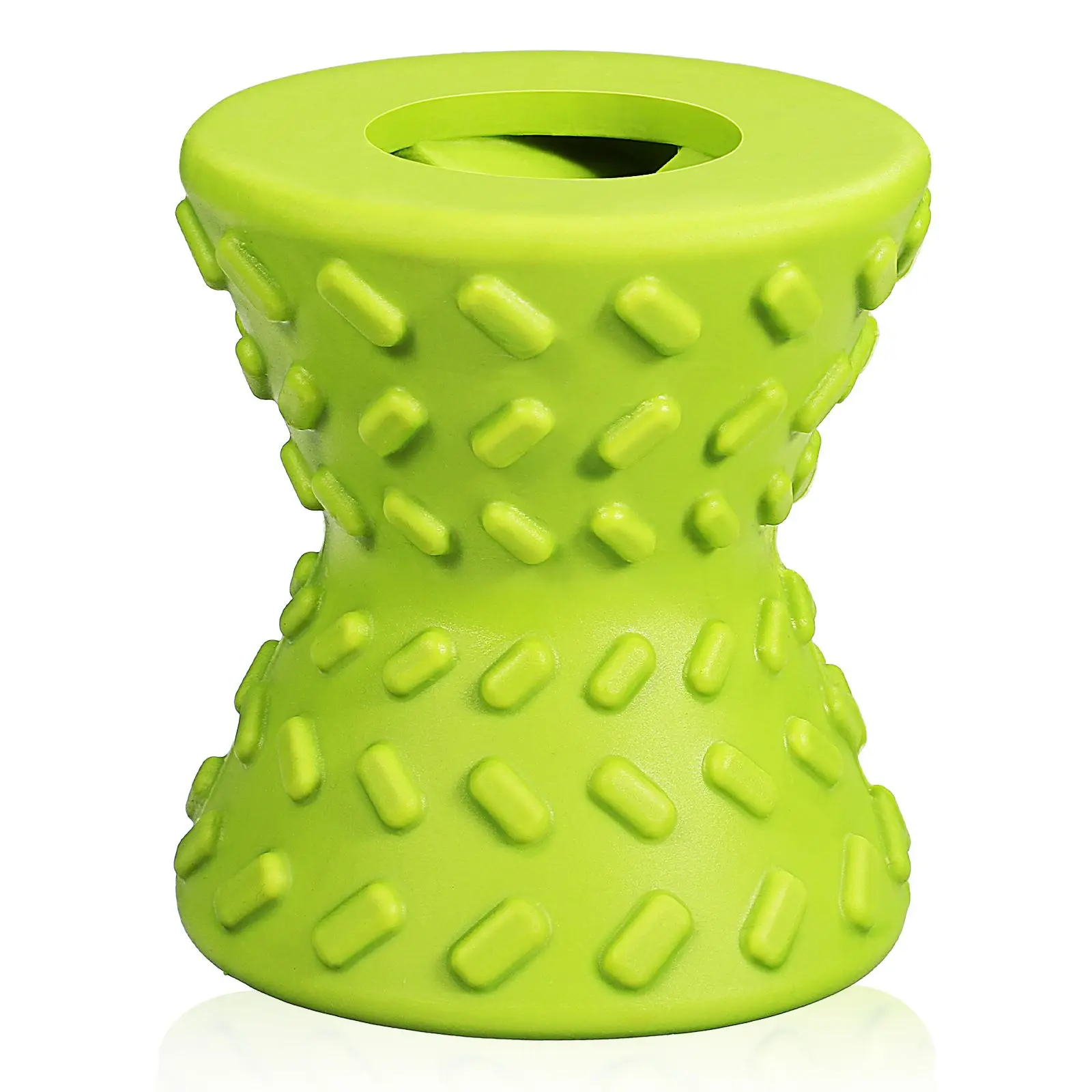 

Dumbbell Feeder Dog Toy Grass Dispenser Enrichment Puzzle Safe Rubber Easy Clean Multi Use Pet Supplies Dog Treat