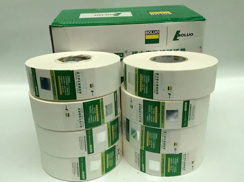 Bandagem de papel costura ultra fina, Fita de gesso Gap Caulking, Fita de costura de papel Kraft, Reparação de rachaduras de parede