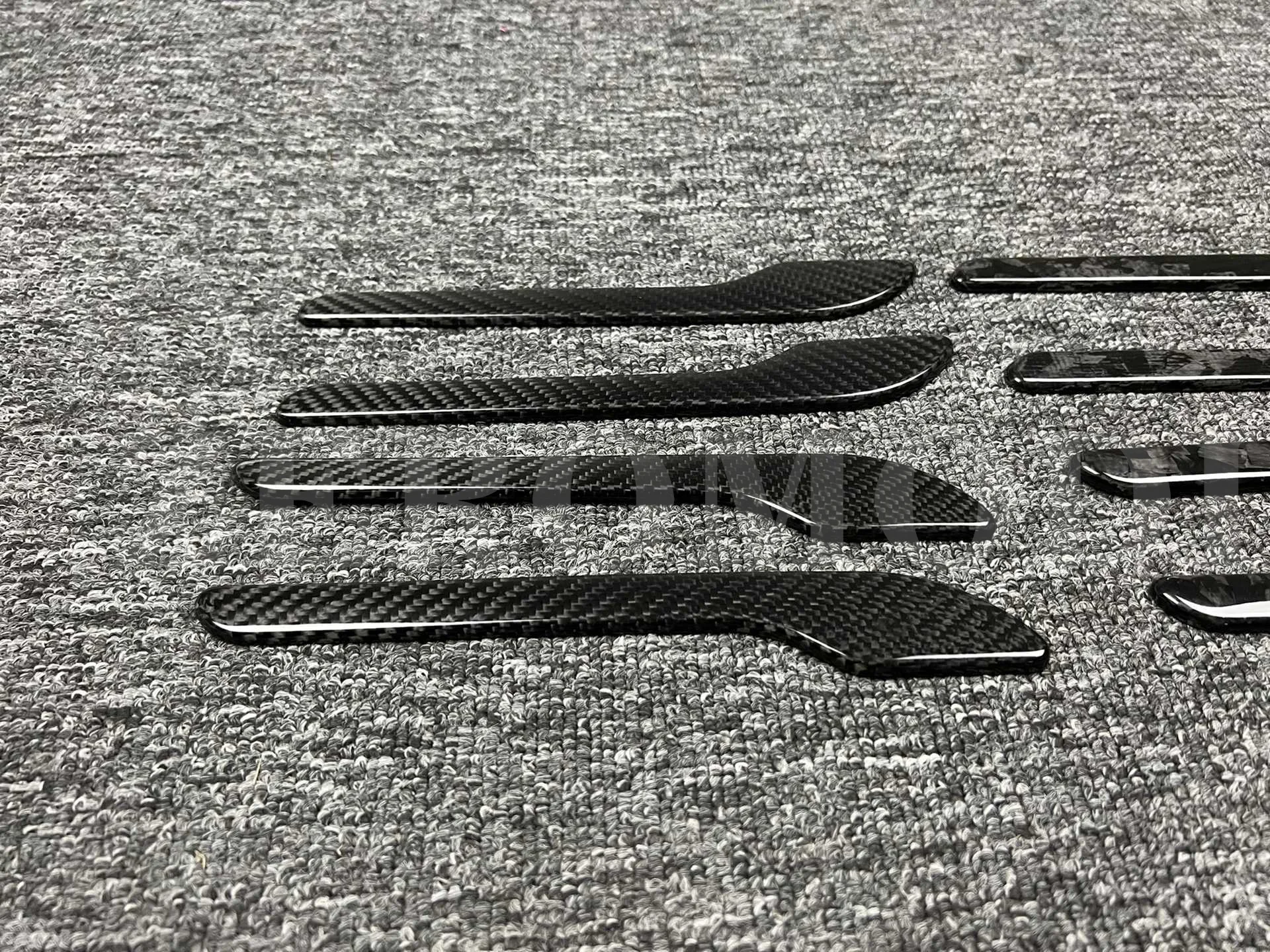 Door Handle Cover Stickers For Tesla Model 3 17 18 19 20 21 Model Y 2021 Add On Style Gloss Black/Matt Black Real Carbon Fiber