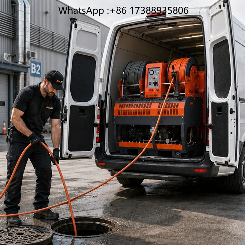 High End Portable Sewer Jetter with Remote Control  4350psi Sewer Cleaner