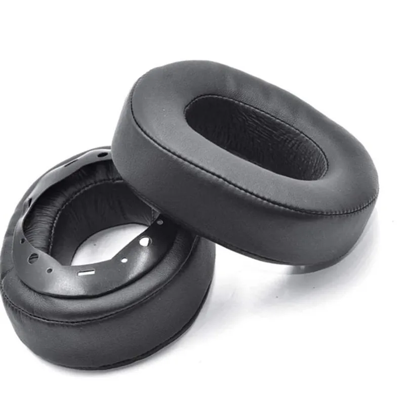 Substituição 1 par almofadas de ouvido ou zíper almofada protetora para fones de ouvido para sony MDR-HW700 hw700ds earmuffs preto