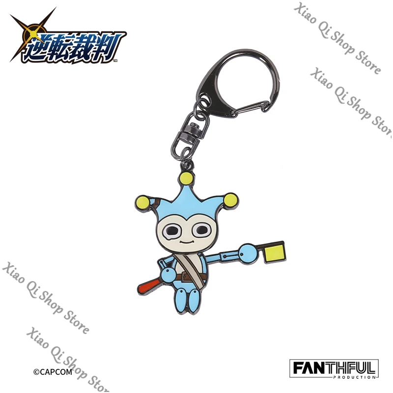 

official Genuine Ace Attorney Anime ambitus Daibujun metal keychain pendant joint movable High appearance level ornament