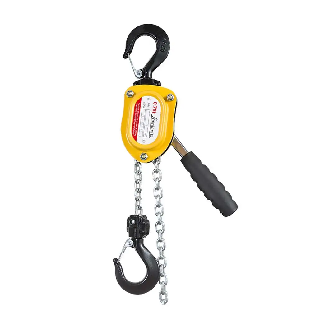 0.25-0.75T Manual Lever Chain Hoist Winch 1.5M Hook Mount Lift Portable Lever Block Lifting Heavy objects