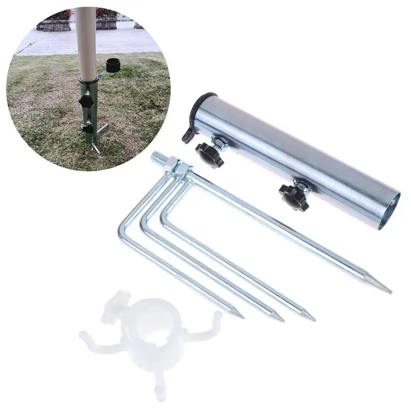 Outdoor Portable Beach Umbrella Ground Stand For Camping Garden Activities