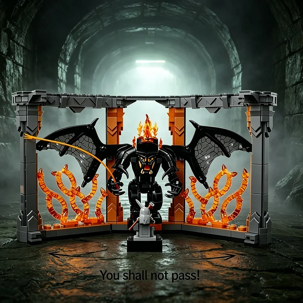 1201PCS Fantasy Creature Book Building Block Kit - Animated Magic Tome Model, Desk Decor & Halloween Birthday Gift for Adults
