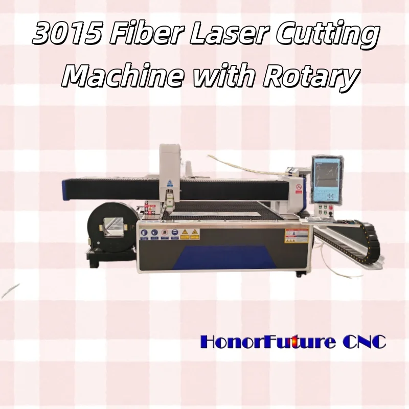 HF Metal Round Square Pipe Tube Fiber Laser Cutting Machine 1500W 3000W 4000W 6000W Fiber Laser Cutter 3015