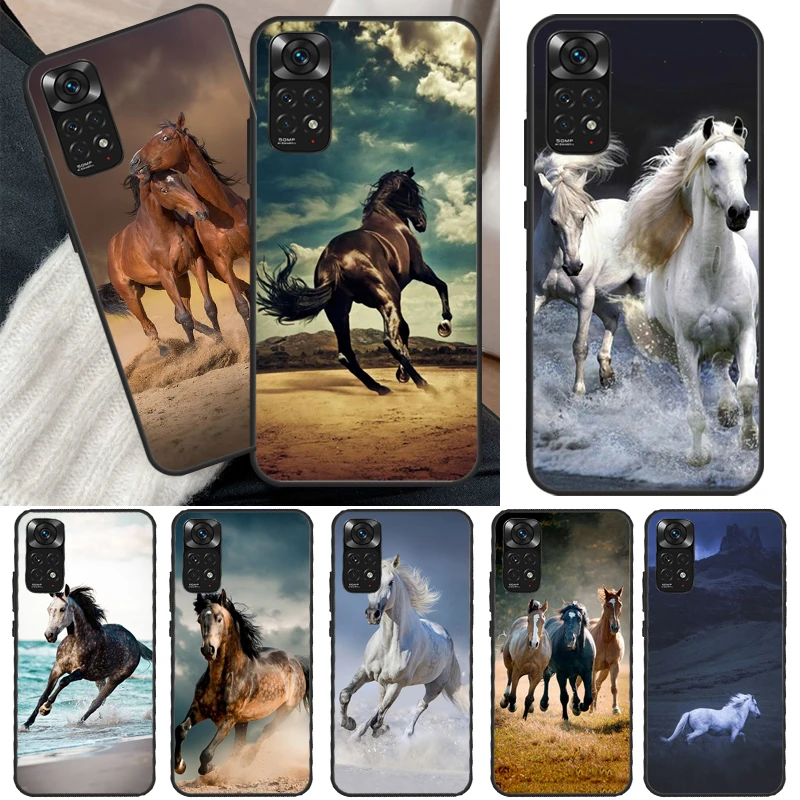 Horses Running Case For Xiaomi Redmi Note 10 8 9 11 Pro 8T 9S 10S 11S Redmi 10C 9C 9A 9T K50 K40 Gaming