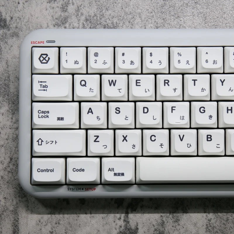 Minimalist white keycaps XDA profile Dye-Sublimation PBT  keycap 135keys