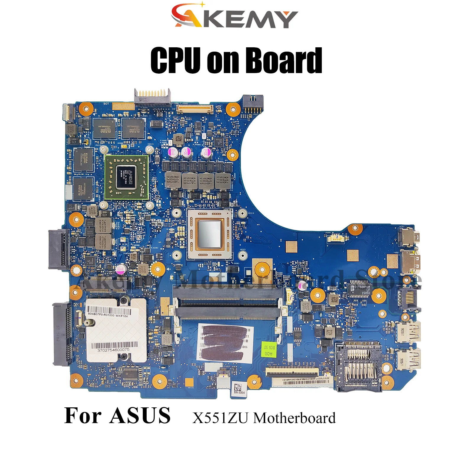

X551ZU Laptop Motherboard For ASUS VivoBook X551Z X551ZU Notebook Mainboard With CPU 100% tests OK fast shipping High quality