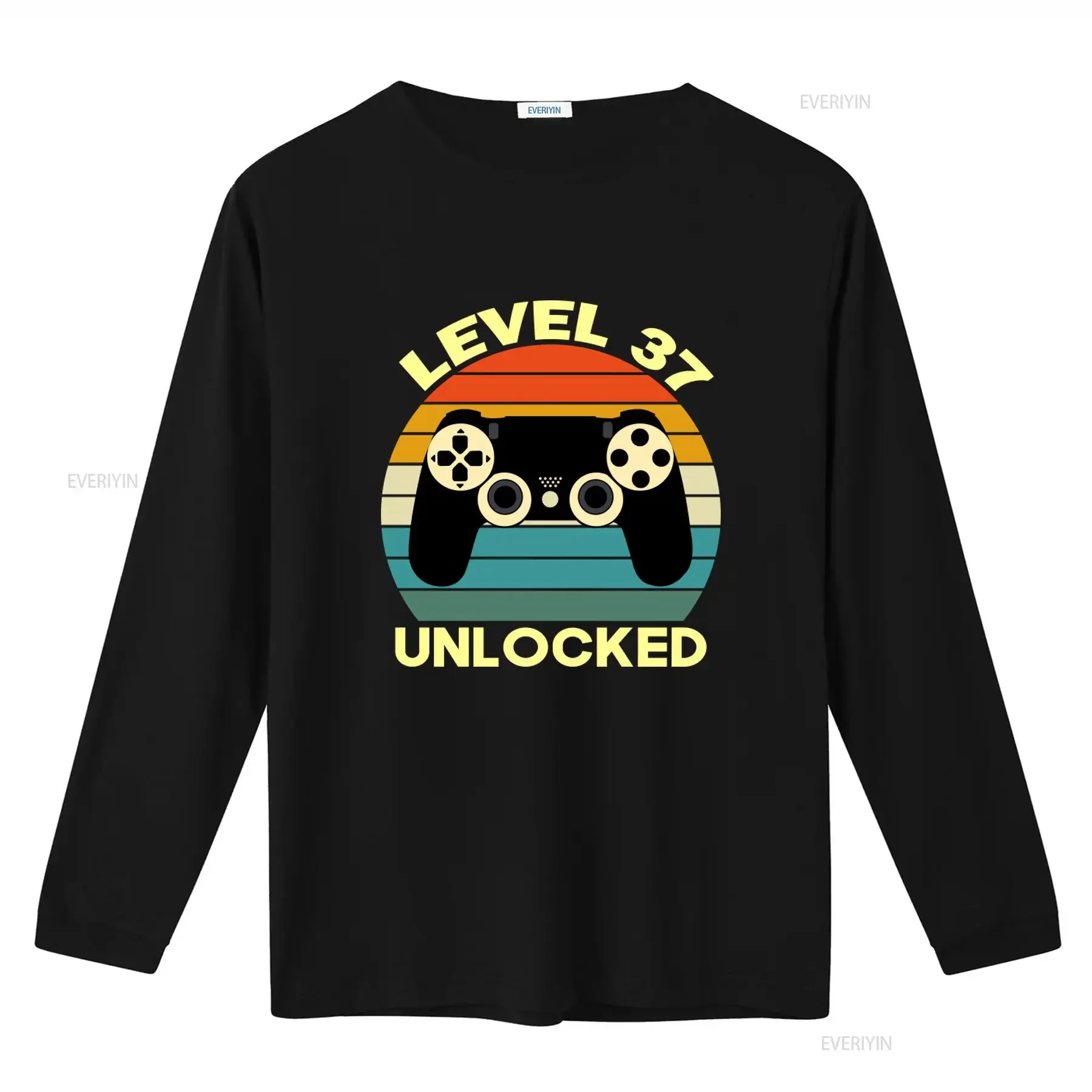 Funny 37th Birthday T Shirt Level 37 Unlocked Perfect for Thirty Seven Years Old Gamer Dad vintage Washed Breathable graphic
