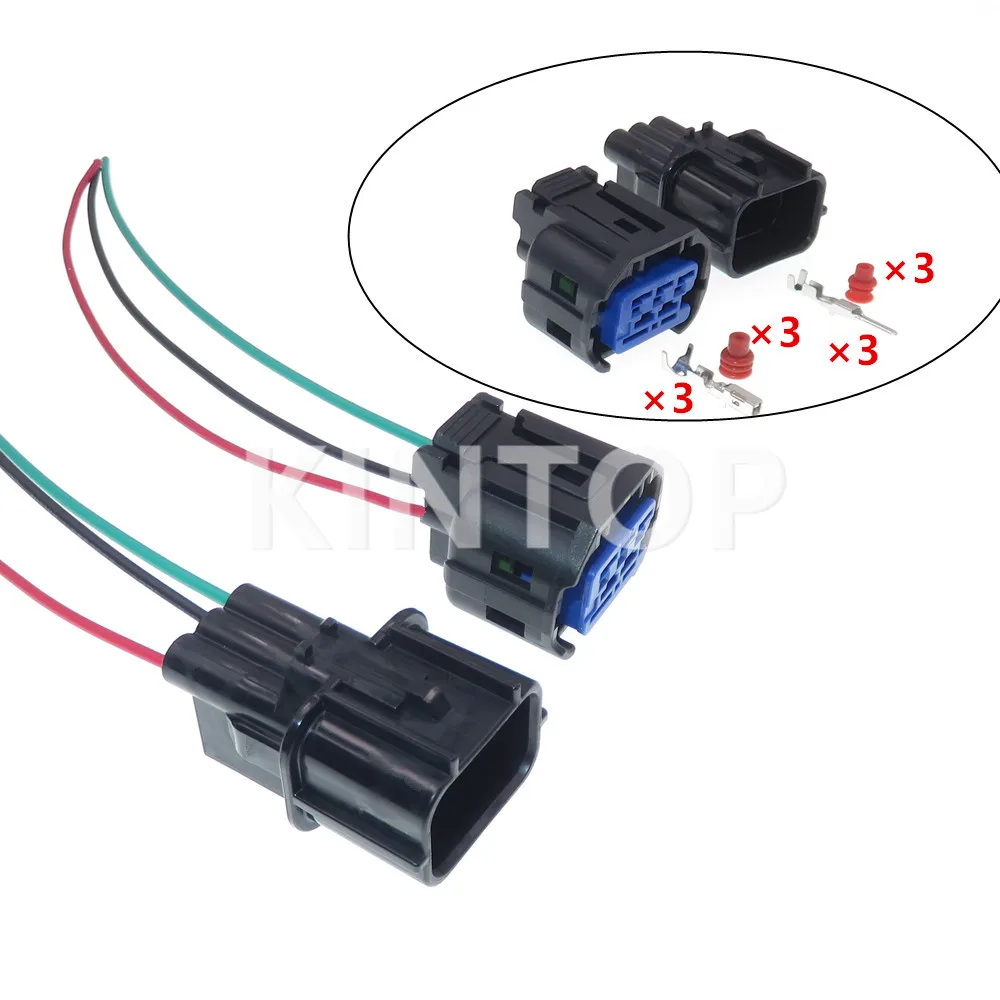 

1 компл., 3-контактный автомобильный пластиковый корпус, разъем с проводами, Автомобильный датчик двигателя, водонепроницаемая штепсельная Вилка для Hyundai