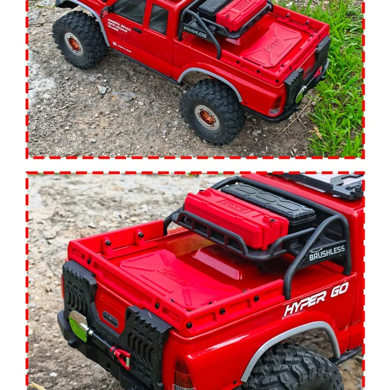 Roll Cage for MJX HYPER GO H8E 1/8 RC Crawler, Rear Truck Bed Protective Fence Rail, Bolt-On Upgrade Part No Cutting Required
