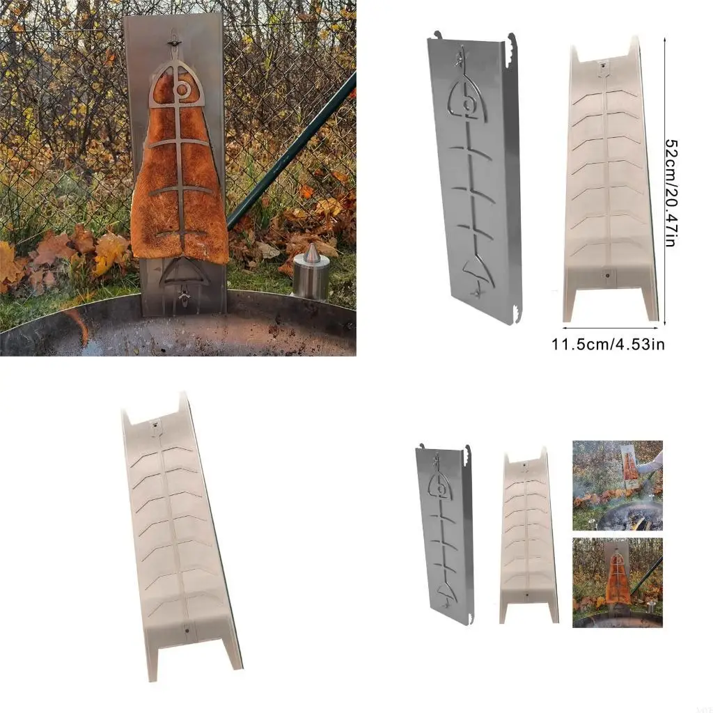 

X4ye Heavy Duty 304 Стальная лосось пластина для гриля для морепродуктов овощей барбекю Приготовление пищи