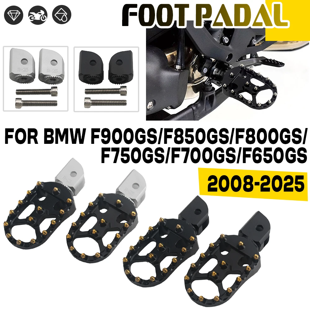 

For BMW F 650GS F700 GS F750GS F800 GS F850GS F900GS ADV Motorcycle Footpegs Rider Foot Pegs Pedal 360 Degree Rotatable Footrest