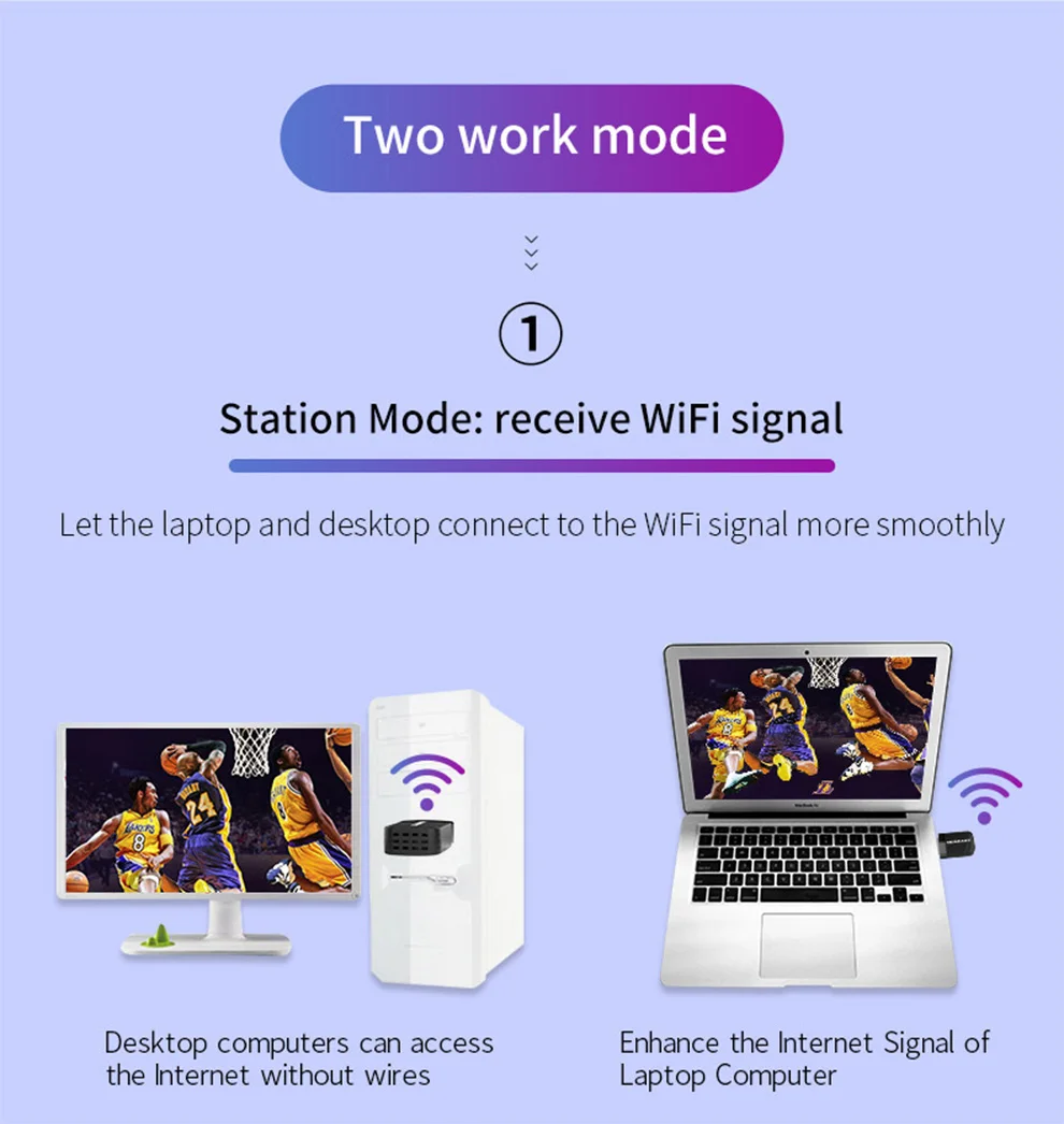 Newfast 1300Mbps USB WiFi Adapter Dual-band WIFI Reciver USB3.0 Network Card For Desktop Laptop Win7/8/10/11 MAC PC Mini Dongle
