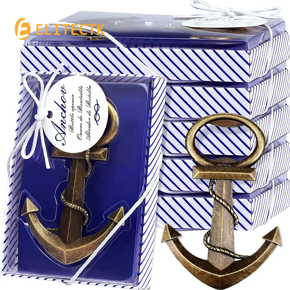 

Anchor Bottle Opener, Nautical Theme Beer Wine Bottle Opener Keychain for Birthday, Baby Shower, Wedding Party Favor Decoration