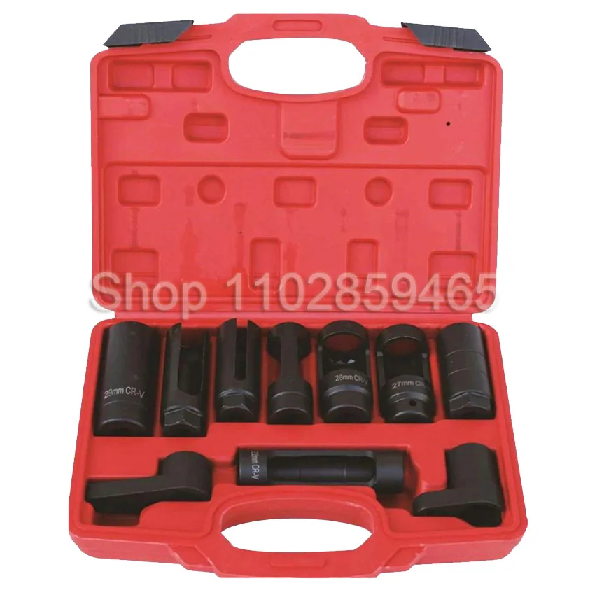 10PCS Oxygen Sensor Socket Wrench Disassembly Tools Install Offset Vacuum Sensor Socket