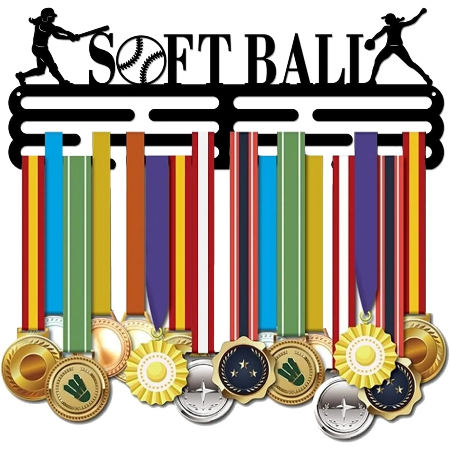 Personalized Metal Medal Holder Wall Mounted Race Medal Hanger Sports Award Display Rack - view 2