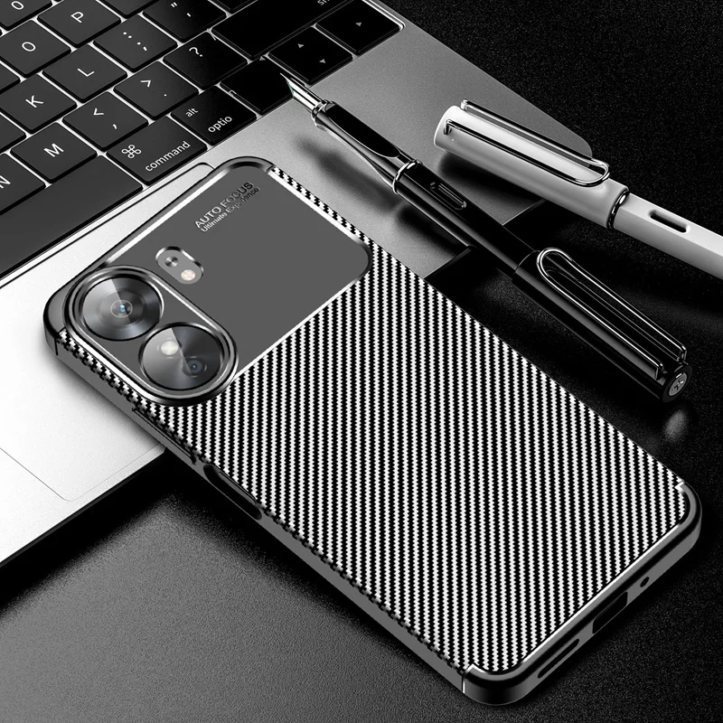 For Xiaomi Poco C65 4G Case Carbon Fiber Shockproof Lens Cover For PocoC65 Poko Little Pocco C65 4G Matte Slim Armor Case