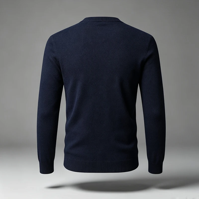 Herren V-Ausschnitt Strickpullover, einfarbig, langärmelig, Slim Fit, weich, warm, Strickoberteil, Basic, lässig, für den Alltag, Büro, Herrenpullover – Detail 6