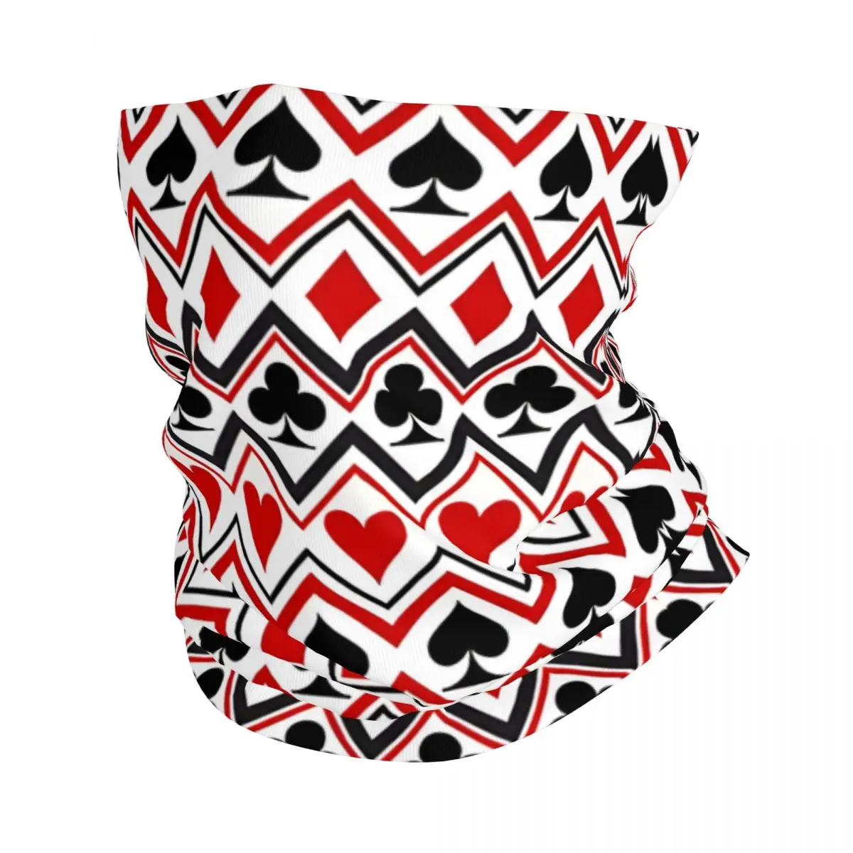 Playing Cards Suit Symbols Pattern Bandana Neck Cover Wrap Scarf Balaclava Cycling Unisex Adult Breathable