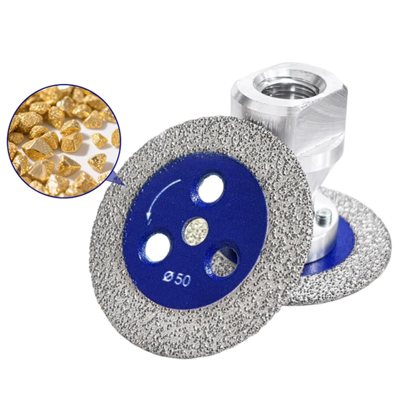 10Pcs 50mm Mini Diamond Saw Blade with M14 Flange For Brazing Seam Cleaning Granite Marble Ceramic Tiles Cutting Grinding Disc - view 3