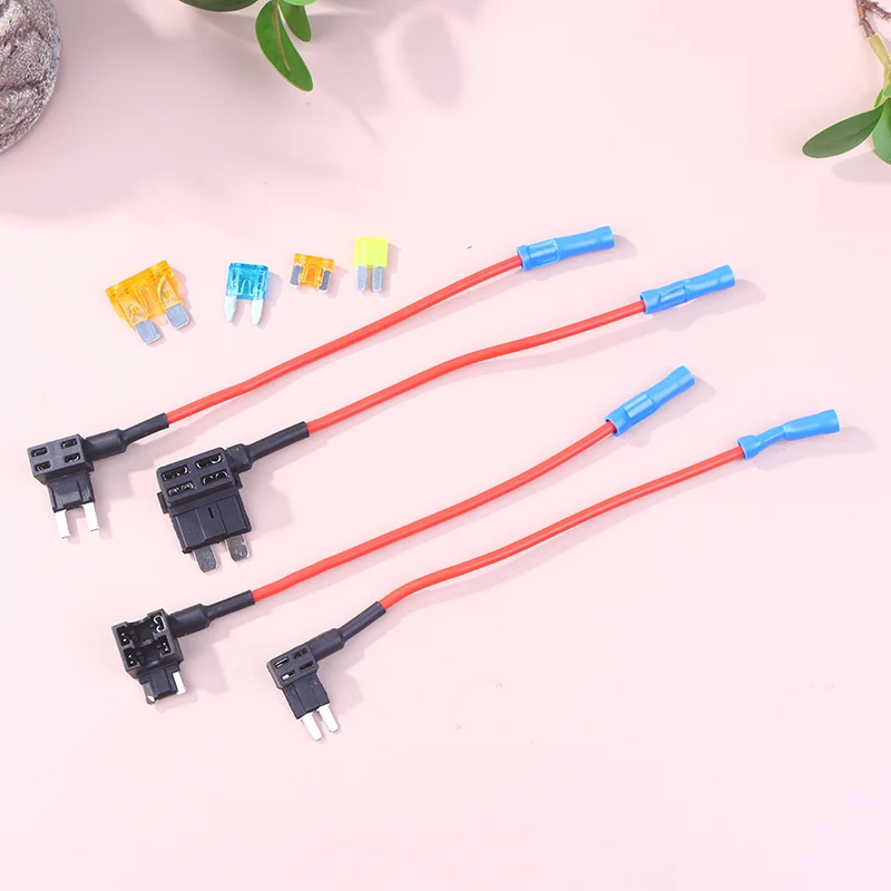[F] 12Pcs 4 Types Of 12V Additional Circuit Adapters And Fuse Set- Tap Car Fuse Holder With Micro2 Mini ATC ATS Thin Tap Adapter