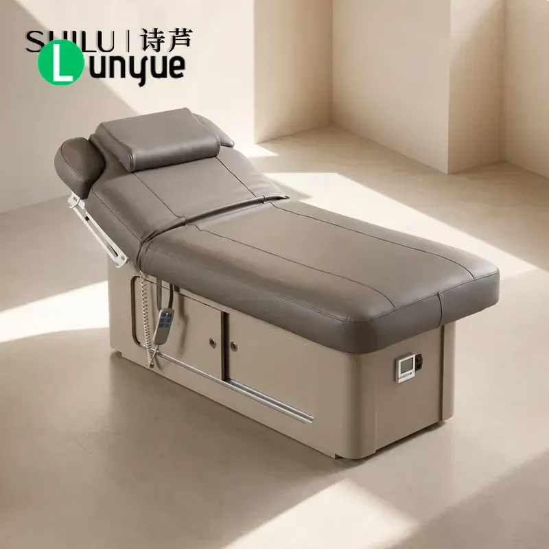 Modern Electric Beauty Bed Adjustable Cosmetologist Workbench for Beauty Salons Spas Skin Care Treatments Comfortable Durable