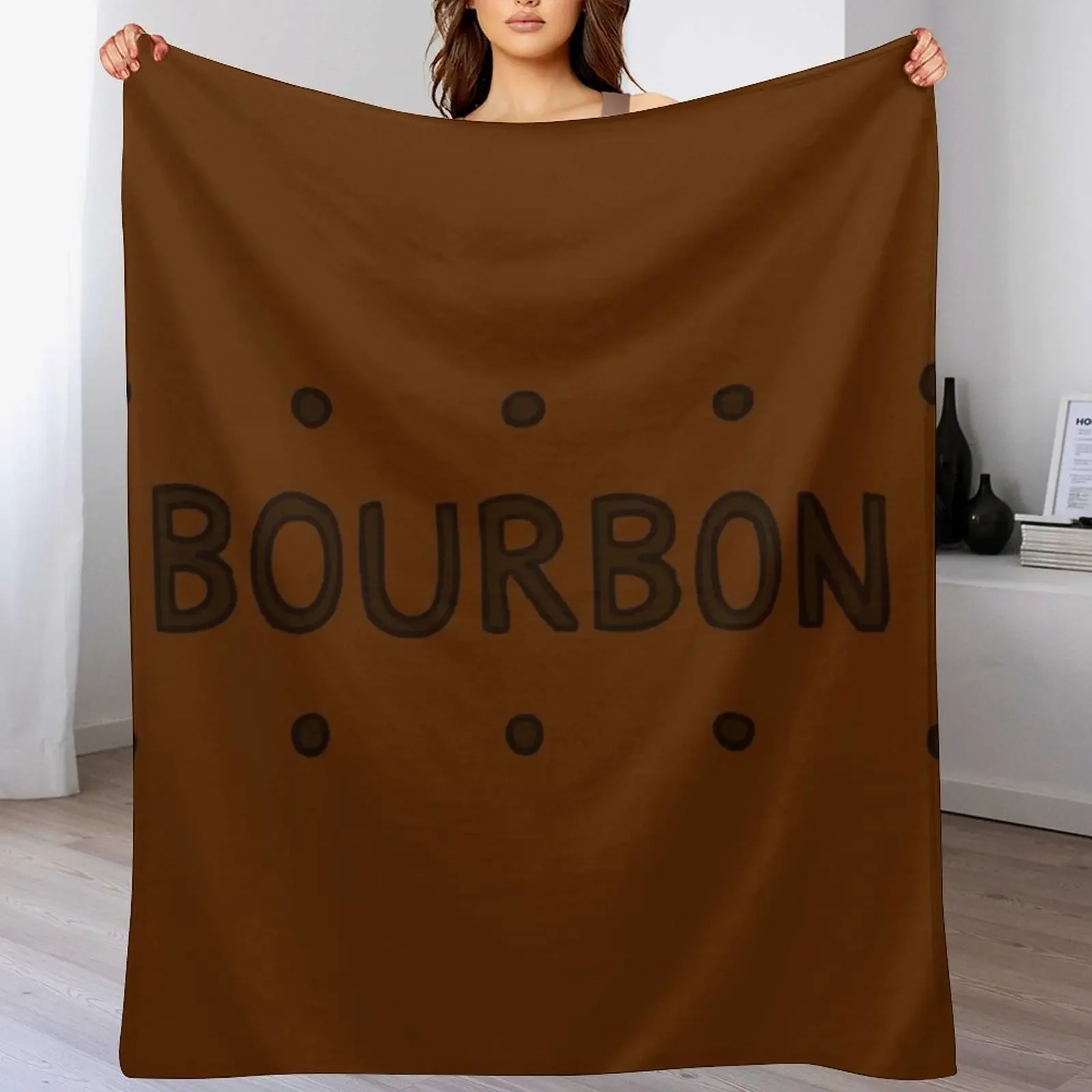 

Chocolate Bourbon Biscuit Throw Blanket Custom Soft Plush Plaid for babies Luxury Thicken Blankets