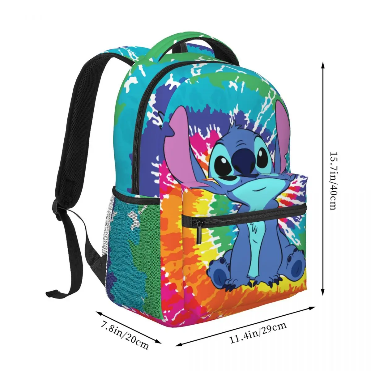 Stitch Printed Lightweight Casual Schoolbag For School, Outdoor, Shopping, Office 17inch