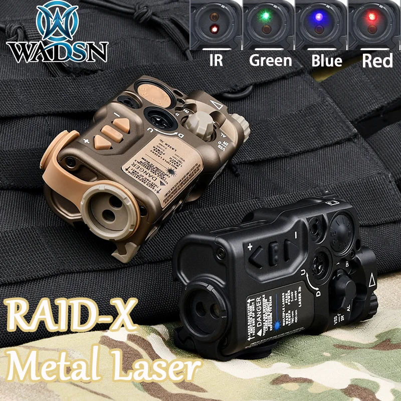 

Tactical RAID-X Metal Laser IndicatorRed Green Blue IR Laser Aiming light weapon Hunting accessories For 20mm Picatinny Rail