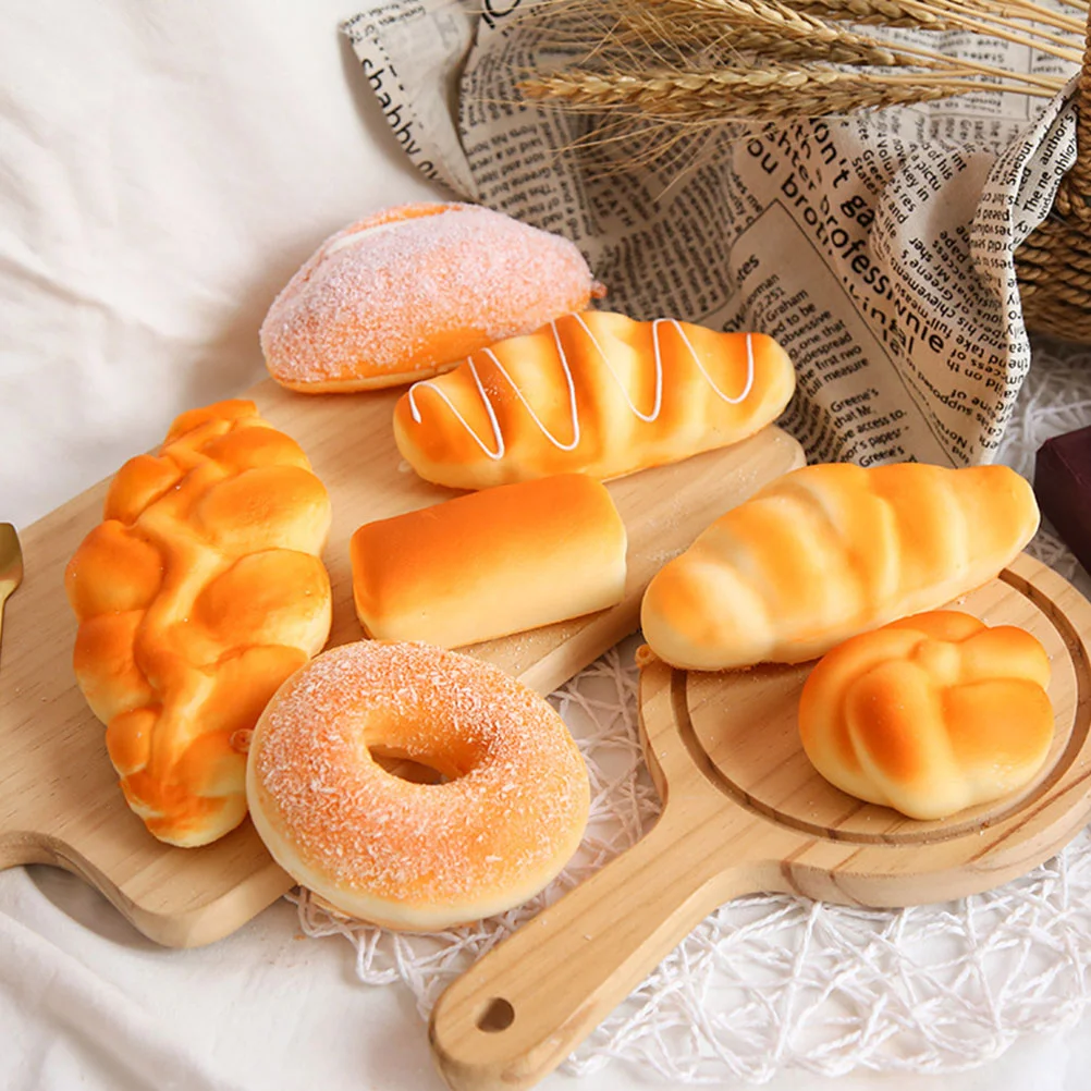 

2 Pcs Donut Simulated Bread Theme Party Decorations Slow Rebound Simulation Donuts Models Decompression Doughnuts Child